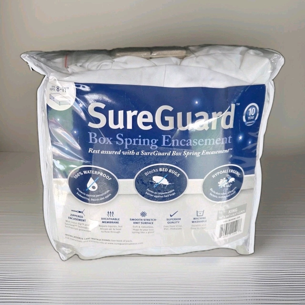 King (17-20 in. Deep)‎ SureGuard Mattress Encasement - 100% Waterproof, Bed
